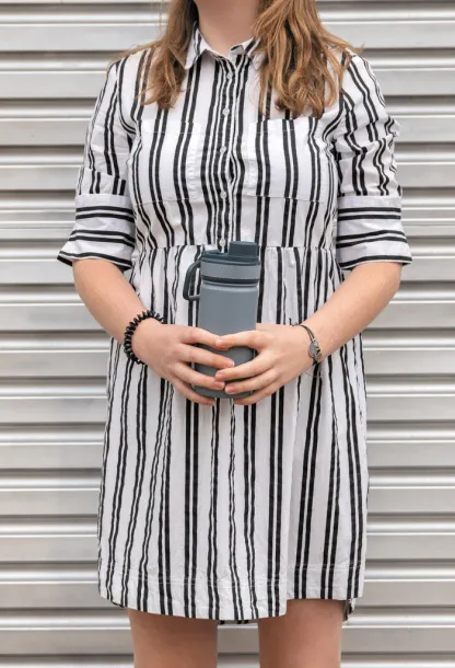  Vacuum stainless steel bottle with sports lid 550ml - XD Collection Blue Plava