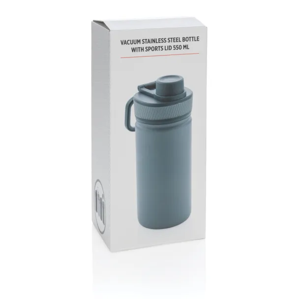  Vacuum stainless steel bottle with sports lid 550ml - XD Collection Blue 7546 C