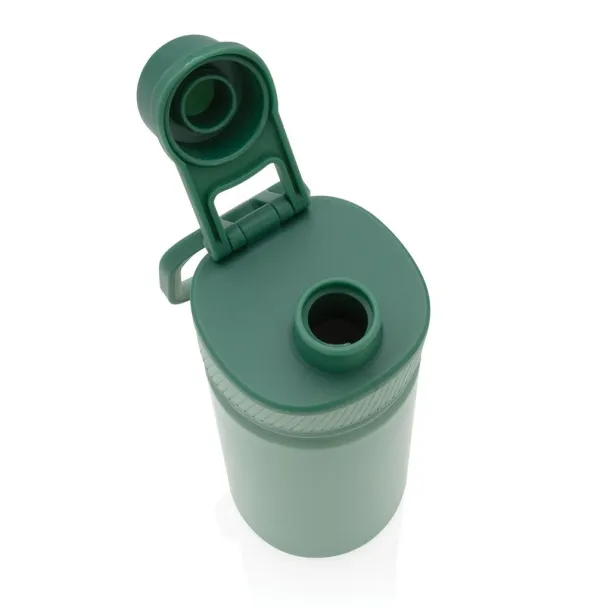  Vacuum stainless steel bottle with sports lid 550ml - XD Collection Green 5545