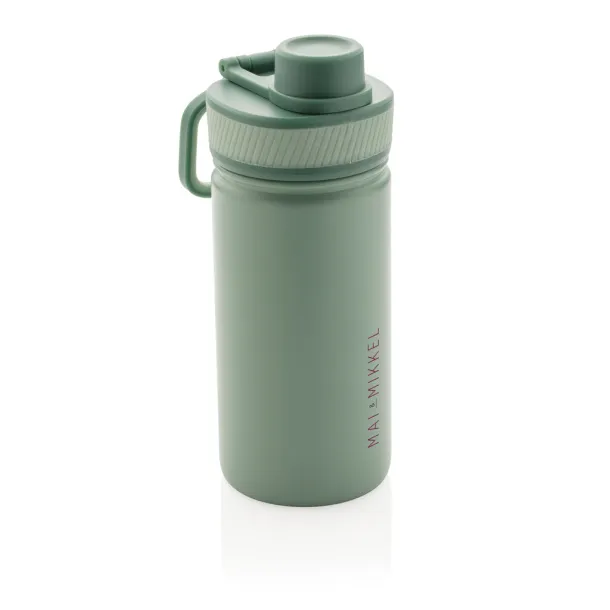  Vacuum stainless steel bottle with sports lid 550ml - XD Collection Green 5545