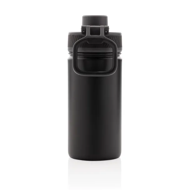  Vacuum stainless steel bottle with sports lid 550ml - XD Collection Black