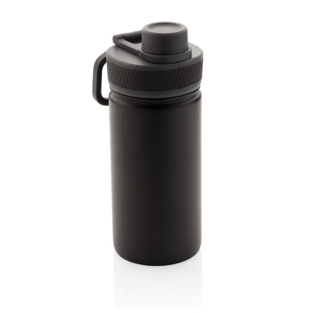  Vacuum stainless steel bottle with sports lid 550ml - XD Collection Black