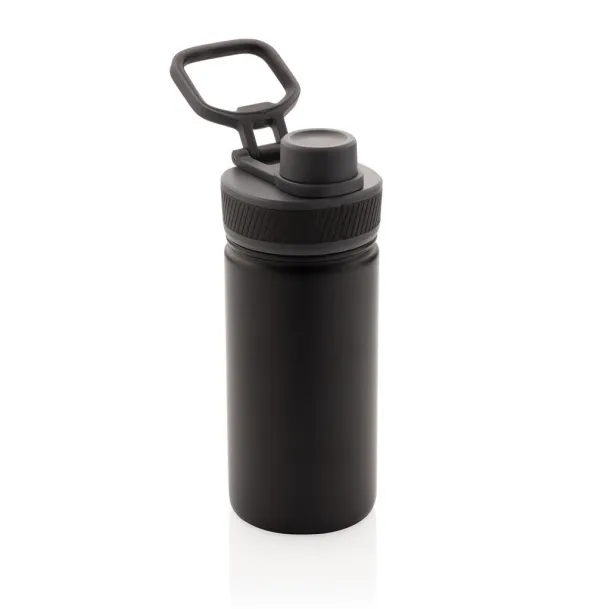  Vacuum stainless steel bottle with sports lid 550ml - XD Collection Black