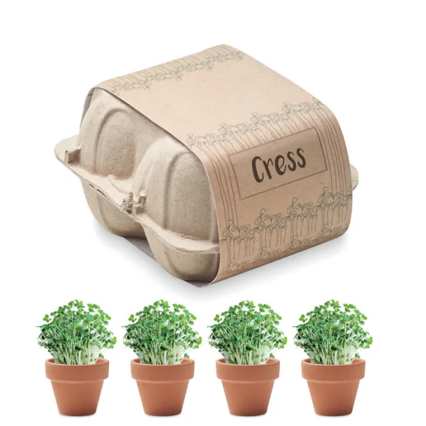 CRESS Set biljaka u kutiji za jaja Bež