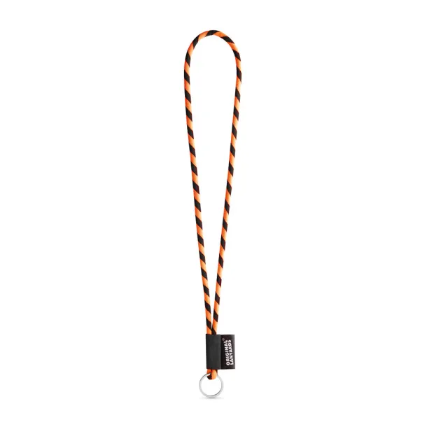  Lanyard Tube Long Set I Black Orange