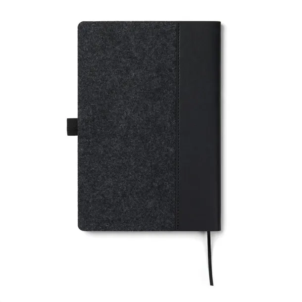  VINGA Albon GRS recycled felt notebook - Vinga black 