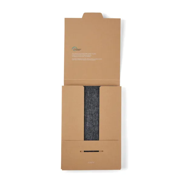  VINGA Albon GRS recycled felt notebook - Vinga Crna 