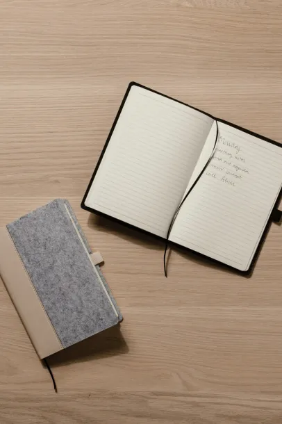  VINGA Albon GRS recycled felt notebook - Vinga Crna 