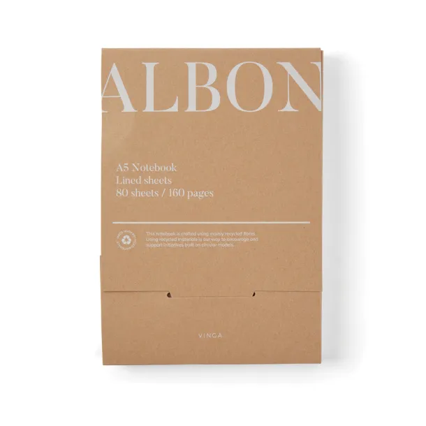  VINGA Albon GRS recycled felt notebook - Vinga A69F99 