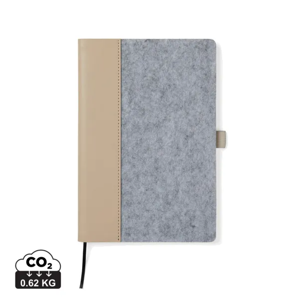  VINGA Albon GRS recycled felt notebook - Vinga A69F99 