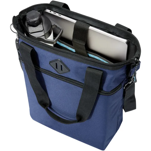 Repreve® Ocean 15" GRS RPET laptop tote bag 12L - Elevate NXT Navy Blue