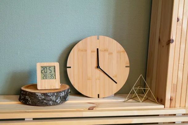 Tokei bamboo wall clock Natural