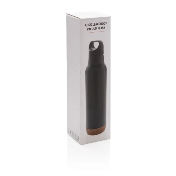  Cork leakproof vacuum flask - XD Collection Black 