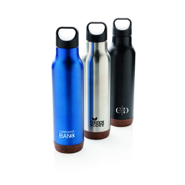  Cork leakproof vacuum flask - XD Collection Black 