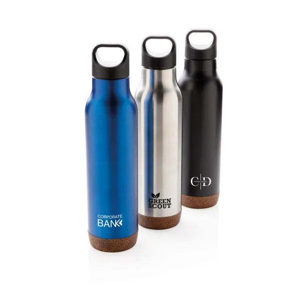  Cork leakproof vacuum flask - XD Collection Silver 