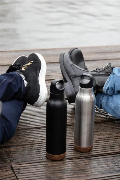  Cork leakproof vacuum flask - XD Collection Silver 