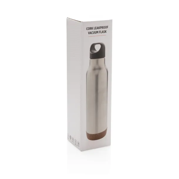  Cork leakproof vacuum flask - XD Collection Silver 