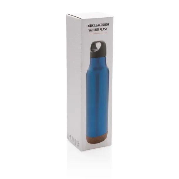  Cork leakproof vacuum flask - XD Collection Blue 