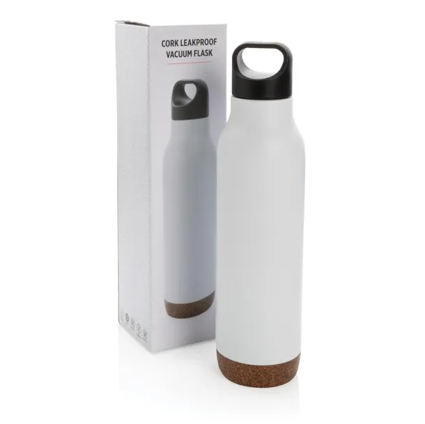  Cork leakproof vacuum flask - XD Collection White 