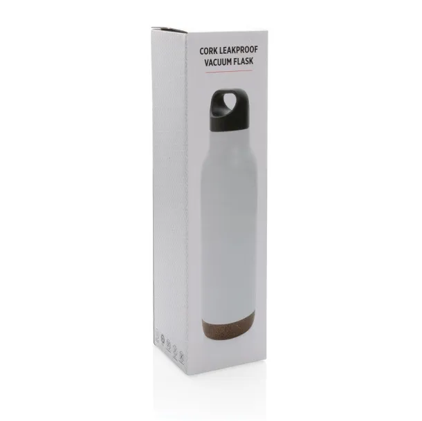  Cork leakproof vacuum flask - XD Collection White 