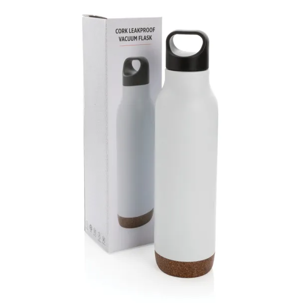  Cork leakproof vacuum flask - XD Collection White 