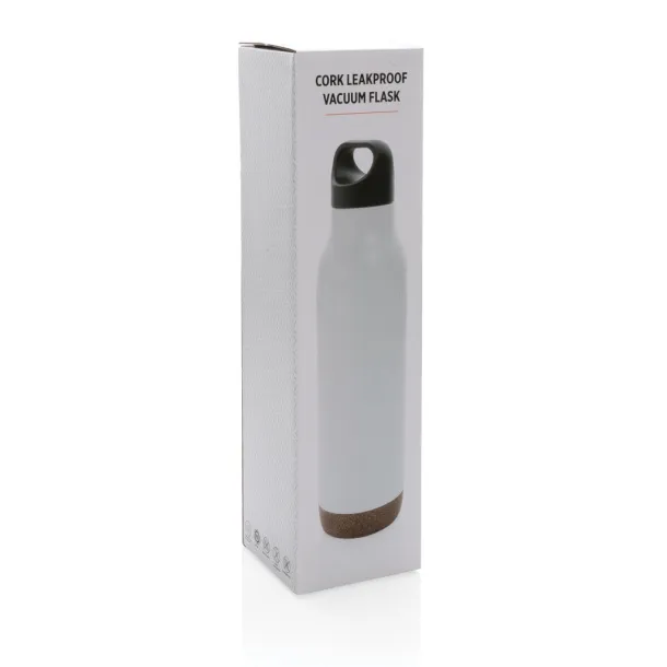  Cork leakproof vacuum flask - XD Collection White 