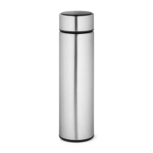 ROSSI 470 ml vacuum insulated thermos bottle - Beechfield Satin silver