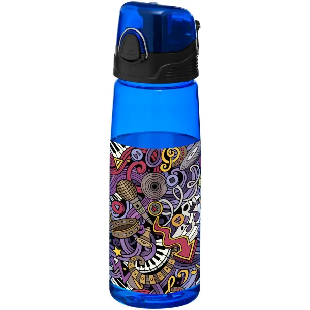 Capri 700 ml sport bottle - Bullet Transparent blue