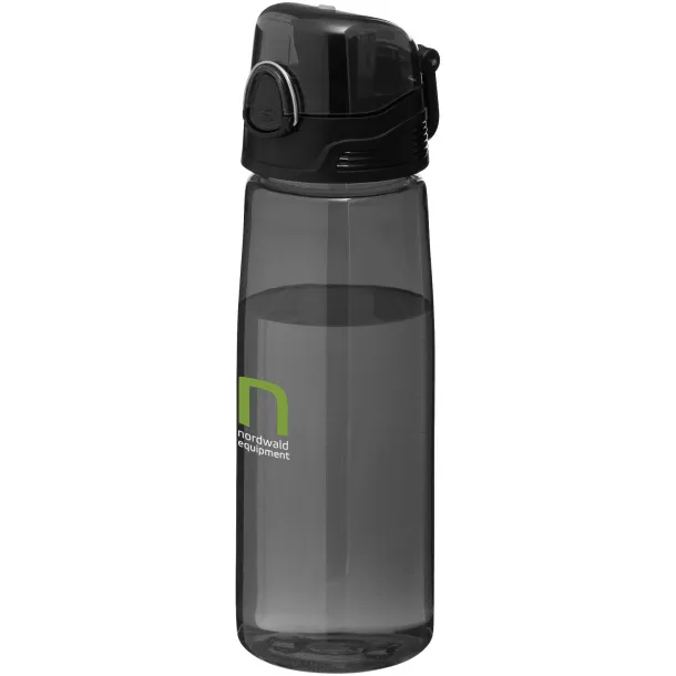 Capri 700 ml sport bottle Transparent black