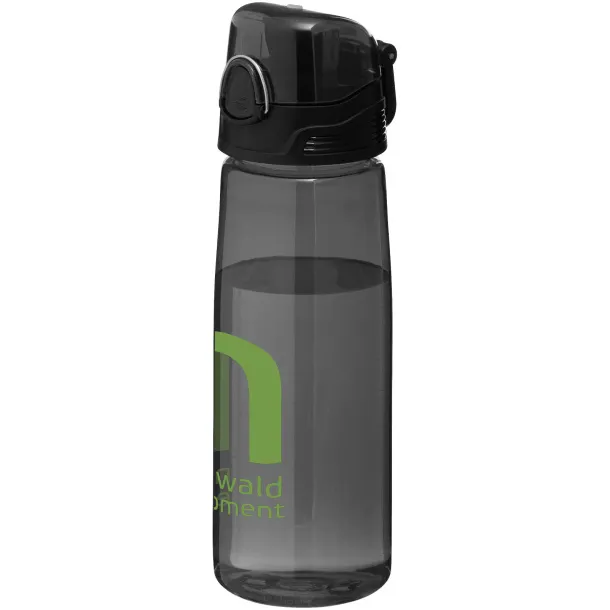 Capri 700 ml sport bottle Transparent black