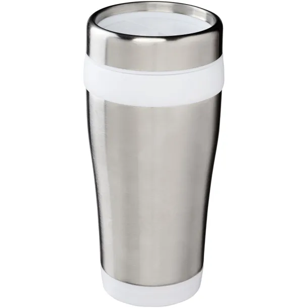 Elwood 410 ml insulated tumbler Silver White