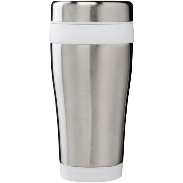 Elwood 410 ml insulated tumbler Silver White