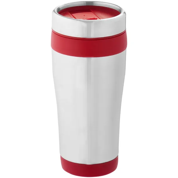 Elwood 410 ml insulated tumbler Silver Red