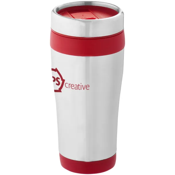 Elwood 410 ml insulated tumbler Silver Red