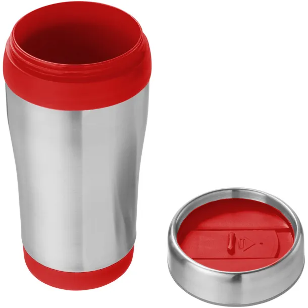 Elwood 410 ml insulated tumbler Silver Red