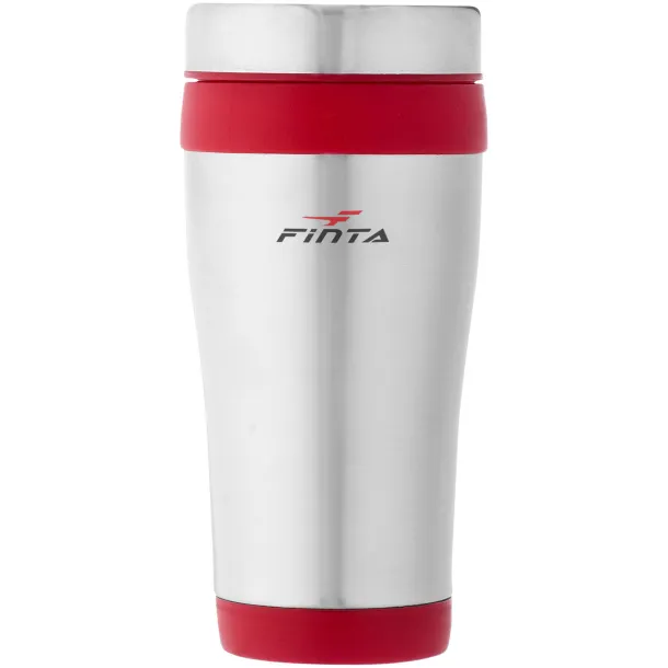 Elwood 410 ml insulated tumbler Silver Red