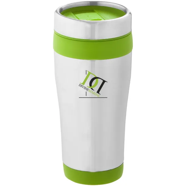 Elwood 410 ml insulated tumbler Silver Lime green