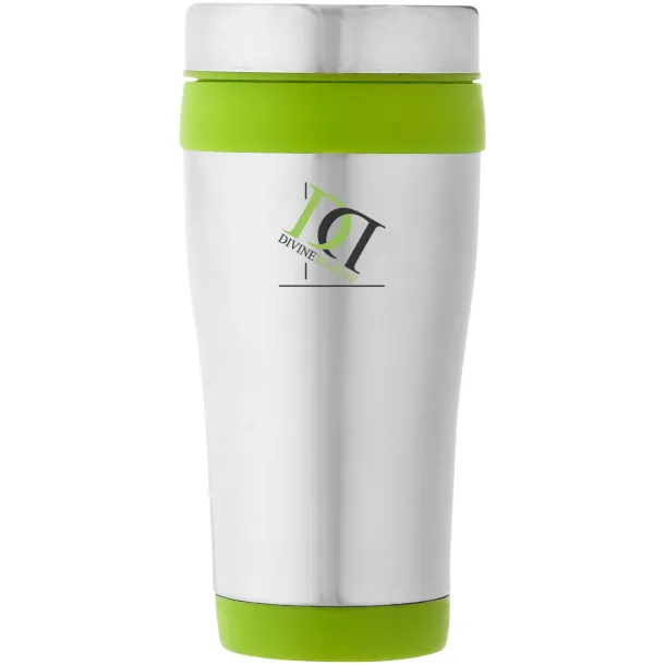 Elwood 410 ml insulated tumbler Silver Lime green