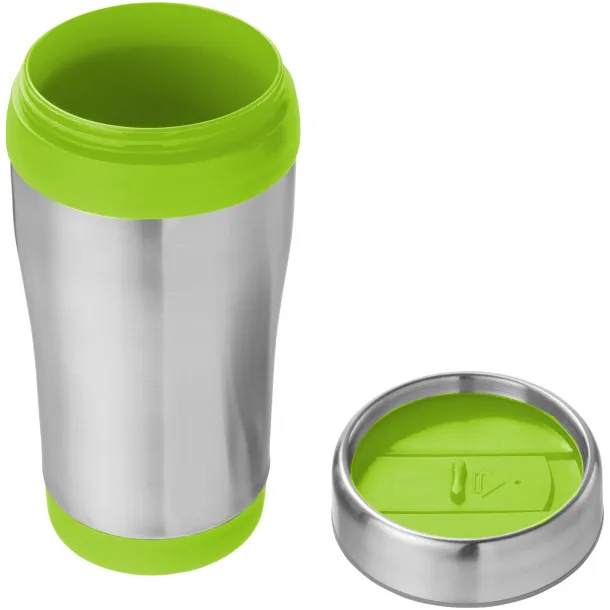 Elwood 410 ml insulated tumbler Silver Lime green