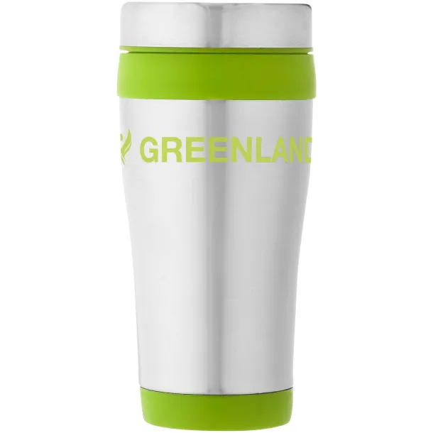 Elwood 410 ml insulated tumbler Silver Lime green