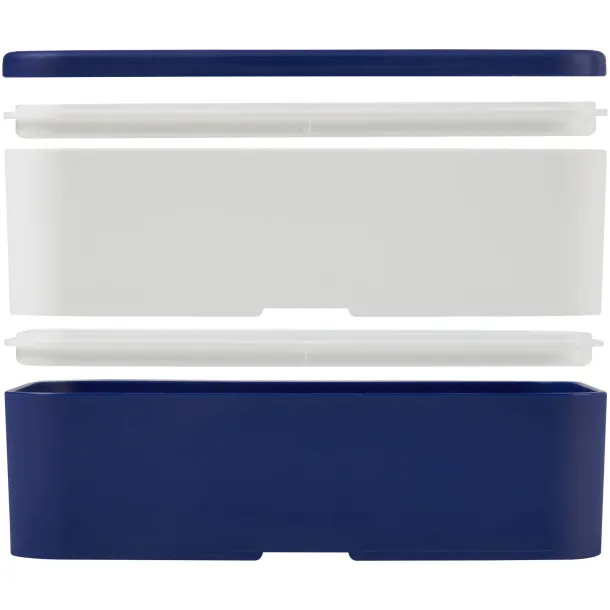 MIYO double layer lunch box Blue White