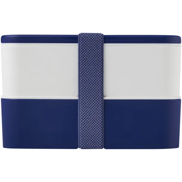 MIYO double layer lunch box Blue White