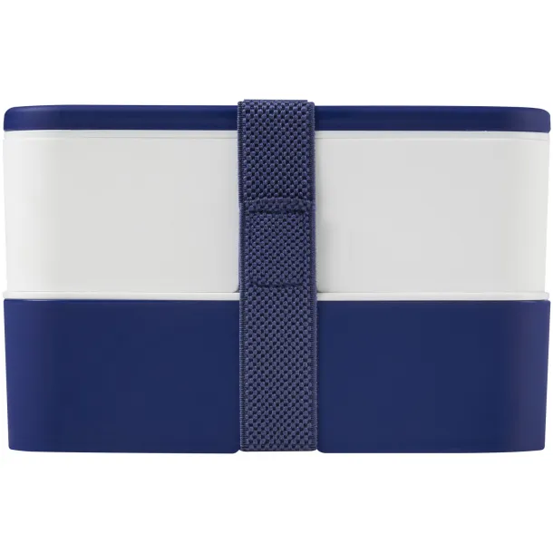 MIYO double layer lunch box Blue White