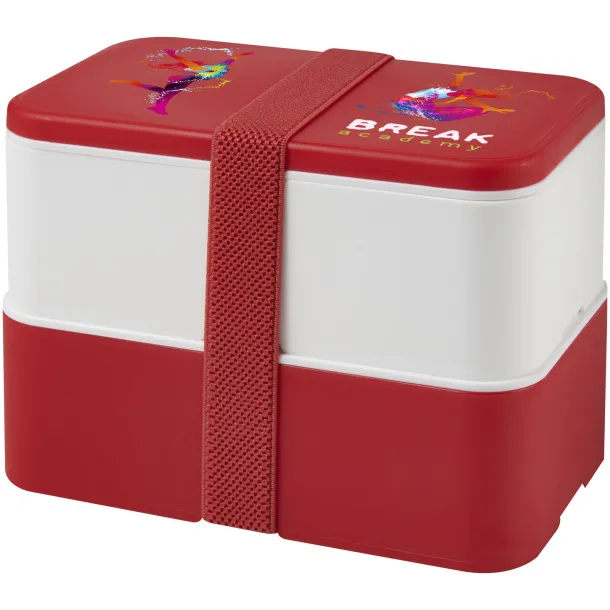 MIYO double layer lunch box Red White