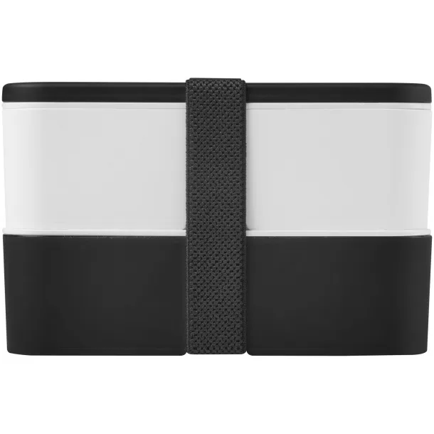 MIYO dvoslojna kutija za ručak, 2 x 700 ml Crna Bijela