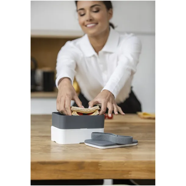 MIYO double layer lunch box Crna White