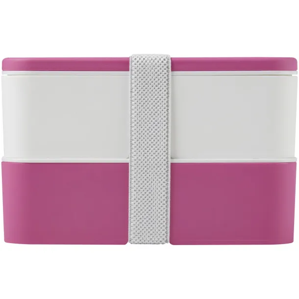 MIYO double layer lunch box Pink White