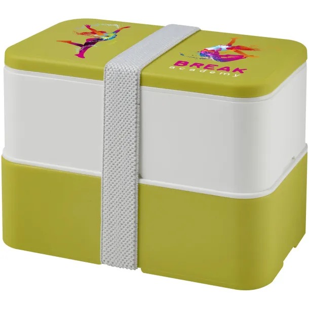 MIYO double layer lunch box Lime White