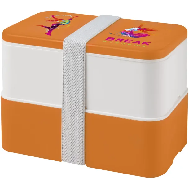 MIYO double layer lunch box Orange White