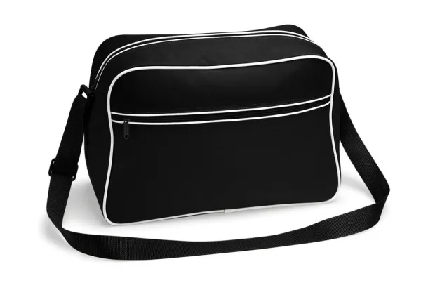  Retro Shoulder Bag - Bagbase Black Bijela